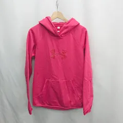 ◇ ⊇ UNDER ARMOUR アンダーアーマー 裏起毛 フード付き 長袖 トレーナー パーカー サイズMD ピンク メンズ E  【1412260033220】