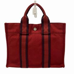 エルメス　Hermes　フールトゥPM　キャンバス　バッグ　トートバッグ　レディース