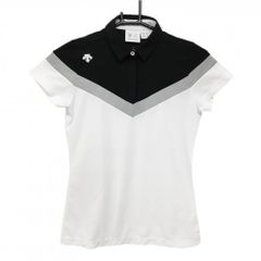 DESCENTE GOLF ノースリーブポロシャツ S ホワイト白 - メルカリ
