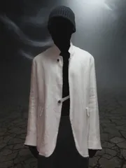 【送料無料】"Uru" Two-way Silk/Linen Jacket (Cut-off) 関連イメージワード： 夏 ss 春秋 Araki yuu キャロルクリスチャン ポエル ziggy chen カットオフ テーラードジャケット リネン アルチザンのサムネイル