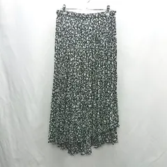 ◇ Θ ROPE PICNIC ロペピクニック 花柄 膝下丈 フレア スカート サイズ38 ブラック系 レディース E  【1501160032096】