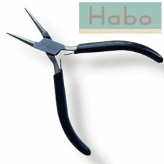 ★期間限定 専用ポーチ付き★当店オリジナル 『 Habo 』【 丸 / 小型 】 ラウンドノーズ プライヤー 曲げる 丸める 丸カン Cカン 9ピン ピアス ビーズ アクセサリー 工具 先丸 ハンドメイド やっとこ  クラフト アーティスティックワイヤー