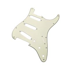 YJB PARTS ST'65 ストラト用ピックガード ミントアイボリー3Ply インチ 日本製