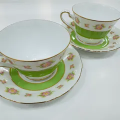 A【未使用・保管品】Noritake ノリタケ Afternoon Tea カップアンドソーサー 2客セット コラボ