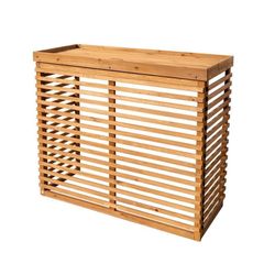 サイズオーダー製作】エアコンカバー 杉無垢材｜木製ルーバー