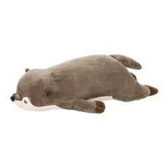 【割引クーポン】【新品】プレミアムねむねむ抱きまくらL くるり 58208-33 カワウソ 抱き枕 ぬいぐるみ 人形 アニマルズ かわうそ 癒し ギフト プレゼント インテリア りぶはあと 正規品 かわうそのくるり コツメカワウソのサムネイル