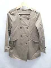 ◇ Θ URBAN RESEARCH ROSSO ロッソ 長袖 ノーカラー コート サイズF ブラウン系 レディース E  【1507230003300】
