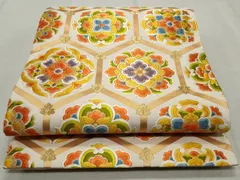 平和屋着物◎六通柄袋帯　唐織　正倉院花文　金糸　正絹　逸品　CAAS4028qe