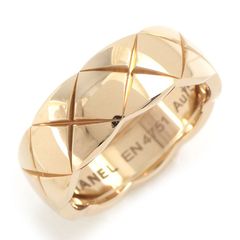 シャネル CHANEL リング ココクラッシュ ミディアム J10817 マトラッセ キルティング K18BG 10号 / #50 【中古】のサムネイル