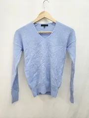 ◇ <!-利用不可文字-!>Icb アイシービー ウール混 カシミヤ混 Vネック 長袖 ニット セーター サイズＸＸＳ ライトブルー系 レディース P  【1405090017621】