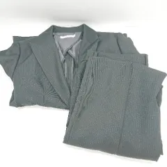 ◇ ⊇ Juril ストライプ柄 S ジャケット パンツ セットアップ サイズ13AR ブラック系 レディース E  【1502180077630】