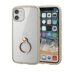 【人気商品】エレコム iPhone 12 mini ケース ハイブリッド 耐衝撃 TOUGHSLIM LITE フレームカラー リング付 アイボリー PM-A20ATSLFCRIV