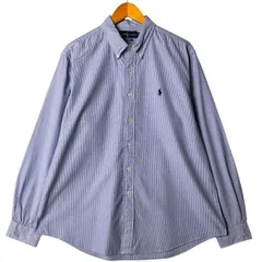 古着 ラルフローレン Ralph Lauren CUSTOM FIT 長袖 ボタンダウンストライプシャツ メンズXL相当/eaa587835