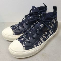 クリスチャンディオール　Christian Dior　WALK'N'DIOR　オブリーク　ネイビー　メンズ　ハイカット　スニーカー　サイズ　42