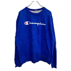 Champion プリントスウェット トレーナー Lサイズ チャンピオン ブルー 古着卸 アメリカ仕入 t2410-3279