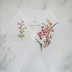 半衿 刺繍 南天 みすゞうた 金子みすゞ おしゃれ