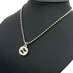 【中古】GUCCI | グッチ インターロッキングG ペンダント ネックレス ボールチェーン 479217 シルバー【尾張小牧店】