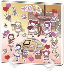 【中古】アクリルスタンド・アクリルパネル 14.散りばめデザイン バレンタインver.(グラフアートイラスト) アクリルアートボード 「おジャ魔女どれみドッカ～ン!」