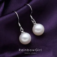 ピアス レディース/パール フックピアス 6mm 8mm/プラチナ仕上げ シルバー925/真珠 冠婚葬祭 入園式 入学式