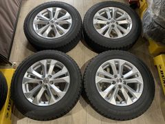 【2504016】スタッドレス 日産 エクストレイル 純正 ホイール 17インチ 7J +45 PCD114.3 5H + YOKOHAMA iCE GUARD iG52C 225/65R17 2022年 7.5mm