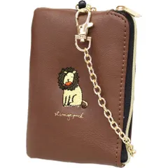 ☆ ブラウン ☆ コミカルアニマル リールパスポーチ コインケース キーリング付 小銭入れ 小物入れ ポーチ リール付き 財布 サイフ さいふ パスポーチ パスケース レディース メンズ ミニ財布 おしゃれ かわいい 可愛い アニマル 動物 小物 誕生日