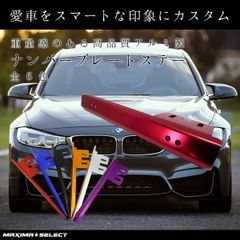 ナンバープレート ステー ボルト 汎用型 車 移設 リロケーター ドレスアップ チューニング 黒 ブラック