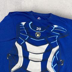 US古着 Majestic マジェスティック MLB 野球 Lucroy ジョナサン ルクロイ 20 Tシャツ 2XL ブルー
