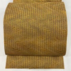 【未使用品】【夏】【洒落袋帯】【羅織】【斜め縞】【幾何学】金茶とからしの斜め縞 未使用品】【夏】【洒落袋帯】【羅織】【斜め縞】【幾何学】金茶