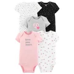 ベビー 半袖 ボディスーツ 肌着 5枚セット 60 70 80 90 95 【bss-28】