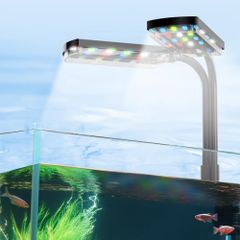 新品 水槽ライト LEDライト 水槽照明 アクアリウムライト 小型水槽ランプ 熱帯魚ライト タイマー付き 3つ点灯モード 10段階明るさ調整 usb給電 360度調整 36個LED 白青緑赤光 クリップ式 長寿命 省エネ 観賞魚飼育/水草育成用 20-60CM