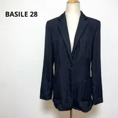 BASILE 28 バジーレベントット テーラードジャケット 黒 40 薄手
