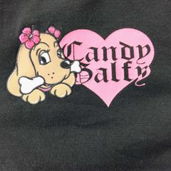 キャンディガルフィー CANDYGALFY　半袖Tシャツ　GFYチビT　黒　F（メス犬サイズ）　It is a T-shirt with a character.