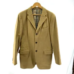 【中古】BURBERRY BLACK LABEL テーラードジャケット サイズL BME80-707-45 バーバリーブラックレーベル ベージュ[19]
