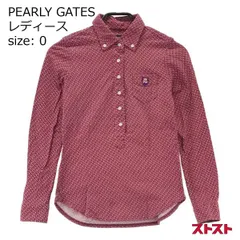 PEARLY GATES パーリーゲイツ 長袖ポロシャツ 総柄 ピンク系 0 [240001830829]#