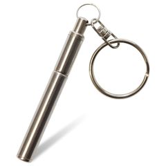 【数量限定】【持ってることを忘れる程の小ささ】キーホルダー型ボールペン ステンレス ミニ ボールペン 仕込み ペン 伸縮 軽量 11g PR-PENKEYHOLDER