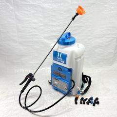 【人気色】【未使用品】 充電式 電動噴霧器 12L 背負い式 バッテリー式 ノズル6種付 HG-KBS12L ブルー 【621-1】