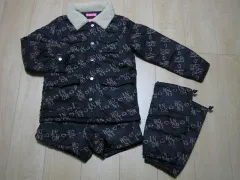 ロニイ RONI 子供服 アウトレット 子供服 女の子 中綿 ブルゾン ジャンパー ショート パンツ レッグウォーマー 3点 セット M 約 130cm 黒 白襟 ボア アウター 秋 冬 ★2 ガールズ キッズ 【中古】 リサイクル