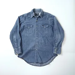【USA製】80s Wrangler ラングラー ウエスタンシャツ デニム XL