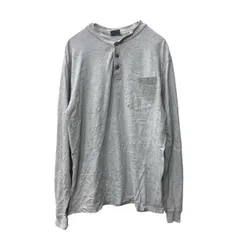 Carhartt 長袖 無地Tシャツ M～L グレー カーハート プルオーバー ヘンリーネック ロンT 古着卸 アメリカ仕入 a705-5511