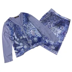 レオナール REONARD セットアップ 青 お洒落✨ レディース