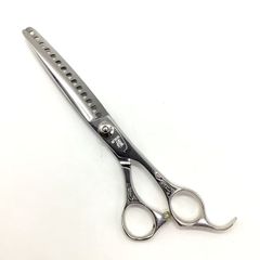 【MIYABI雅】逆刃 14目 オフセット シザー セニング 美容ハサミ すきばさみ 美容師 理容師 約60～70% 右利き 6.5インチ 中古 sc2143