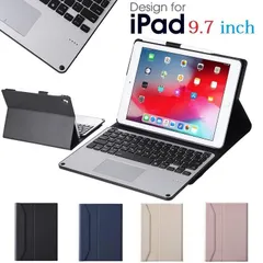 FT-3058T iPad Pro 9.7/Air 2/iPad 9.7インチ 第5/6世代通用 スマートタイプ PUレザー ケース付 Bluetooth ワイヤレス キーボード マウスパッド付 脱着式 分離式（黒、ネイビー、ゴールド、ローズゴールド）４色選択