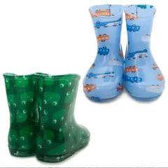【新品、未使用】キッズ、子供用カエルの長靴（カラーグリーン）