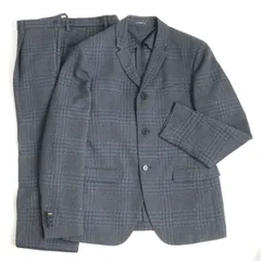 美品◆フェンディ ウール グレンチェック柄 シングルスーツ テーラードジャケット/スラックス 上下セットアップ グレー系 48 伊製 メンズ　r04-st30327-701のサムネイル