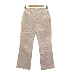 古着 レディース13 TIGORA/ティゴラ ロングパンツ スラックス ゴルフウェア モモ裏までメッシュ ホワイト/ピンク/グレー/格子柄 TR-1B2324 gl00443