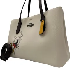 超希少<!-利用不可文字-!>COACH コーチ トートバッグ ショルダーバッグ 2way 手提げ 肩掛け 斜め掛け ディズニー コラボ ミッキー レザー カラーブロック チャーム
