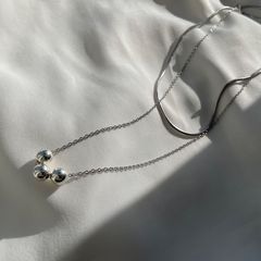 tubu double necklace _つぶ ダブル ネックレス