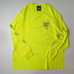XL【TPL™️】"A Day" LONG SLEEVE TEE セイフティグリーン 蛍光イエロー