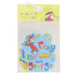 【メール便】おさるのジョージ ステッカー ダイカットステッカー3枚セット B マリモクラフト デコレーション 絵本キャラクター グッズ 