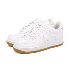 NIKE AIR FORCE 1 '07 WHITE/WHITE/GUM LIGHT BROWN US6.5-24.5cm